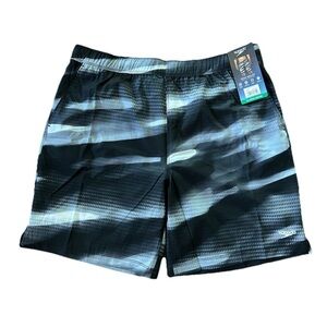 NWT Speedo Men's Tech Volley UPF50+
Swim Shorts trunks Size XL Grey Black